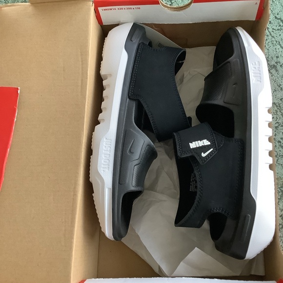 Black Sandals with Velcro Strap - Picture 3 of 11